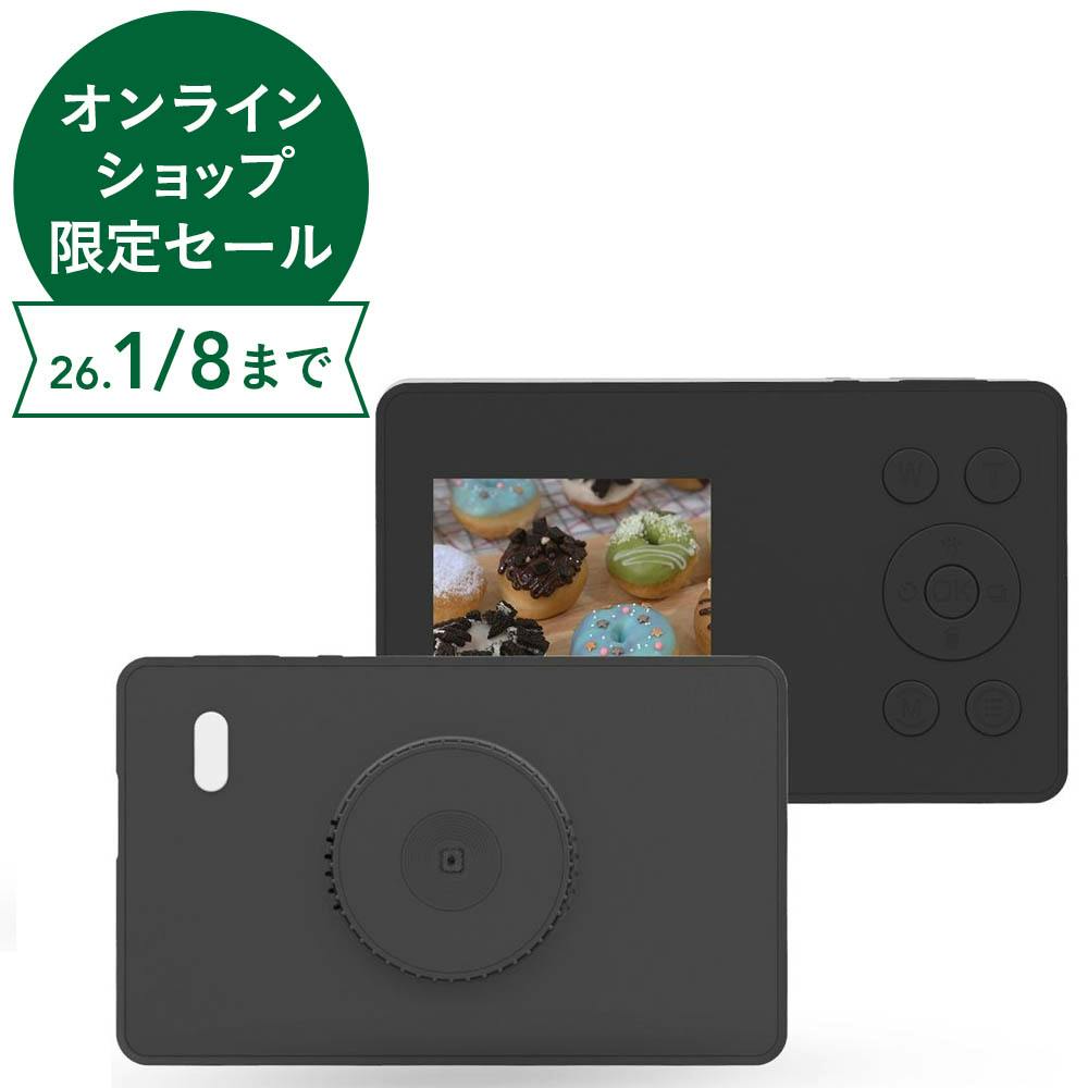 KEIYO ポケットデジタルカメラ ブラック AN-DC004(BK)