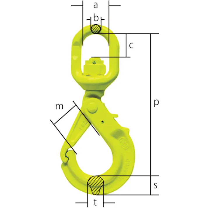 【CAINZ-DASH】マーテック グリップラッチスイベルフック LBK-13 基本使用荷重5.2t LBK-13-10【別送品】
