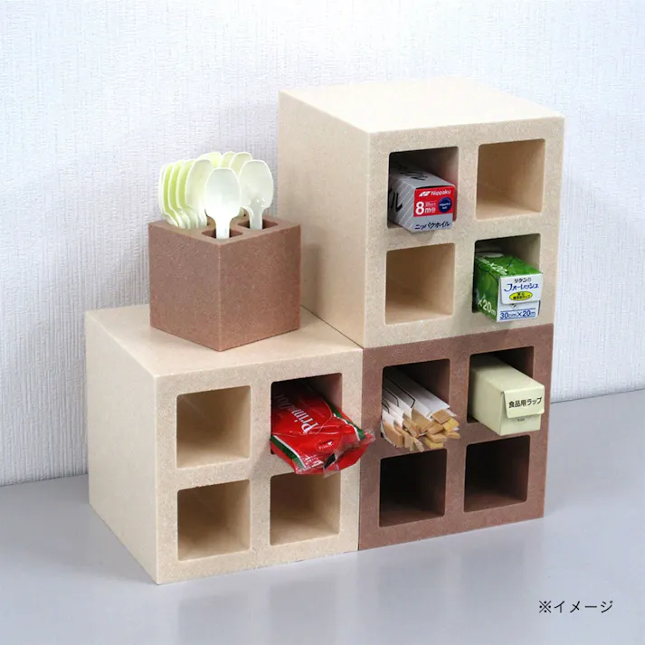 発泡 キューブロック 100角ベージュ