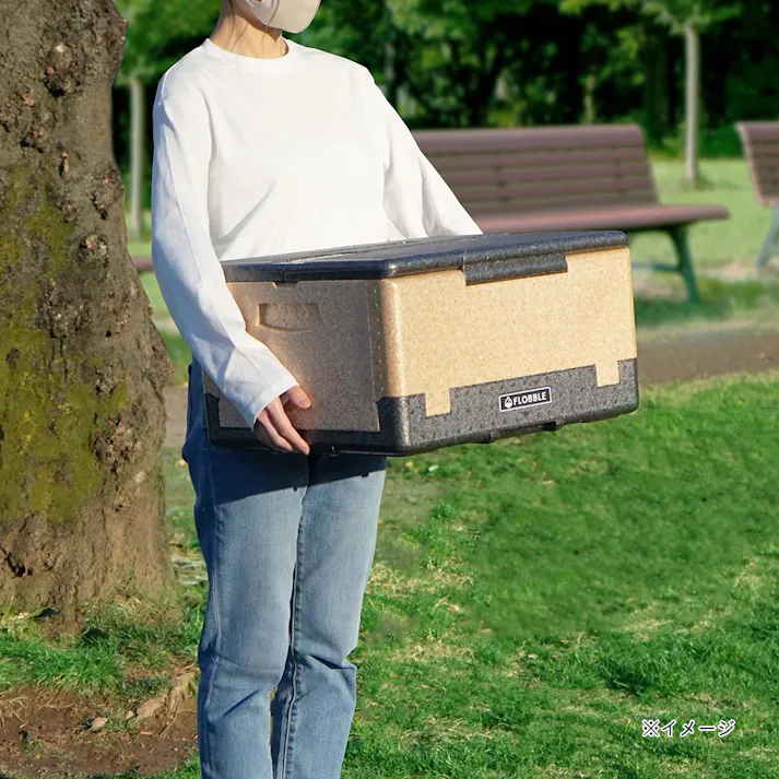FLOBBLE 折りたためるクーラーボックス 31L オフブラック(蓋)