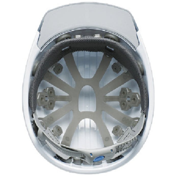【CAINZ-DASH】谷沢製作所 エアライト搭載ヘルメット通気孔付き（ＰＣ製・透明ひさし型）　ＳＴ＃１６１０－ＪＺＶ（ＥＰＡ）　帽体色　ブルー　　　 1610-JZV-V2-B1-J【別送品】