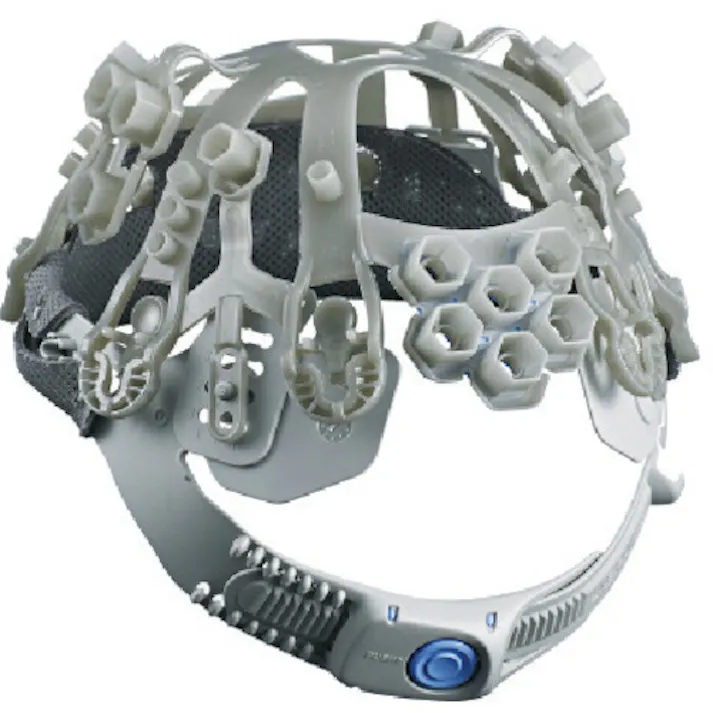 【CAINZ-DASH】谷沢製作所 エアライト搭載ヘルメット通気孔付き(PC製・透明ひさし型) ST#1610-JZV(EPA) 帽体色 ブルー 1610-JZV-V2-B1-J【別送品】