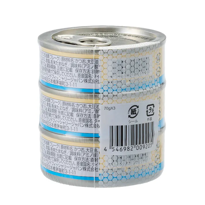 ライトツナフレーク カツオ 3缶