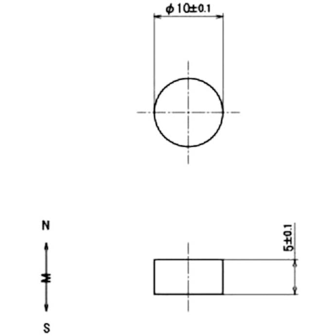 【CAINZ-DASH】マグナ サマリウムコバルト磁石　丸形　（１０個入） 2-10105【別送品】