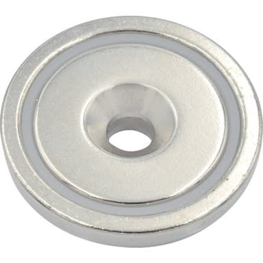 【CAINZ-DASH】マグナ ネオジ磁石プレートキャッチ（丸形・キャップ付・皿穴タイプ）　（１個入） 1-NCC36RA【別送品】