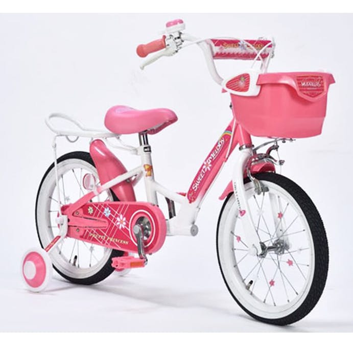 【自転車】《池商》 子供用自転車 16インチ MD-12 補助輪付 ピンク(販売終了)