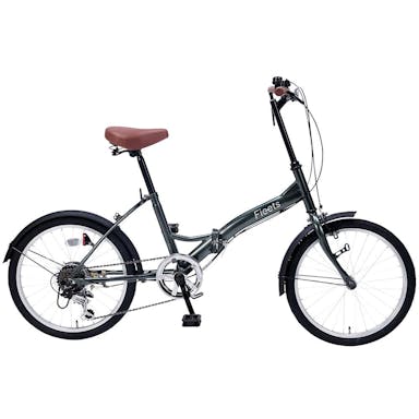 【自転車】《池商》Fieets(フィーツ) CF-FD201 折畳自転車20インチ シマノ6段ギア グリーン(販売終了)