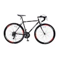 【自転車】《池商》ロードバイク 700C 21段ギア付 MR7001-BRD ブラックレッド