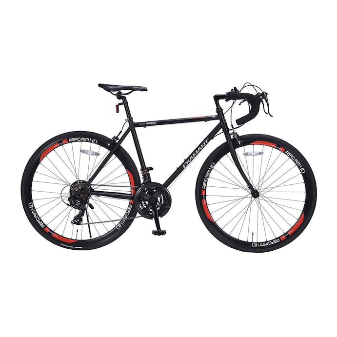 【自転車】《池商》ロードバイク 700C 21段ギア付 MR7001-BRD ブラックレッド