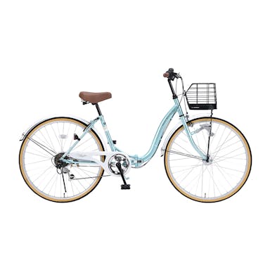 【自転車】《池商》シティサイクル 26インチ 折畳式 クールミント