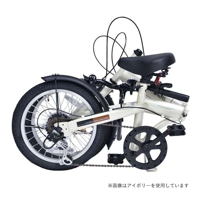 【自転車】《池商》 折畳自転車 16インチ・6SP M-103 ブラック