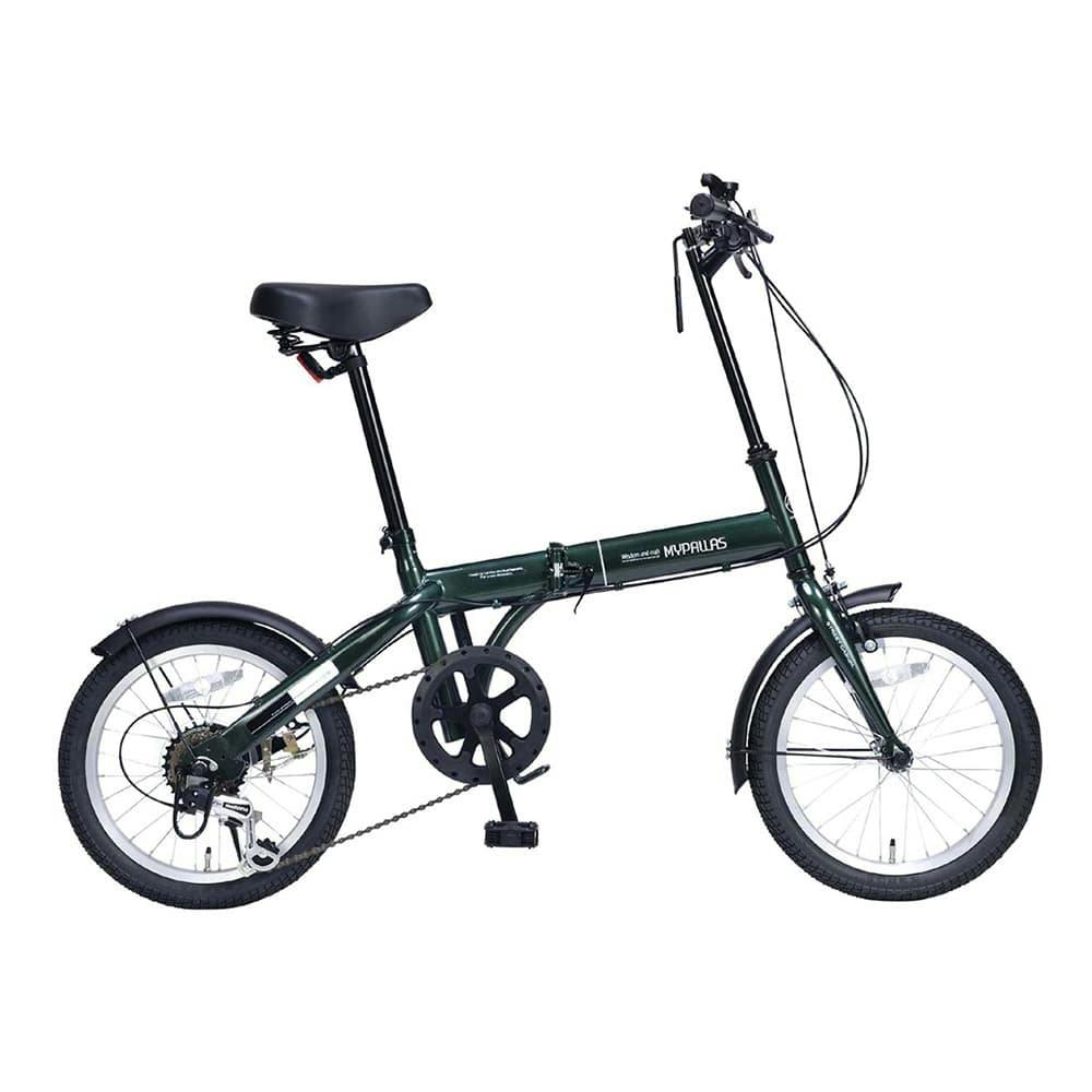 自転車】《池商》 折畳自転車 16インチ・6SP M-103 ダークグリーン | 折りたたみ自転車・ミニベロ（小径車） |  ホームセンター通販【カインズ】