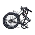 【自転車】《池商》折たたみ自転車 セミファットバイク 20インチ 6段変速 マットブラック