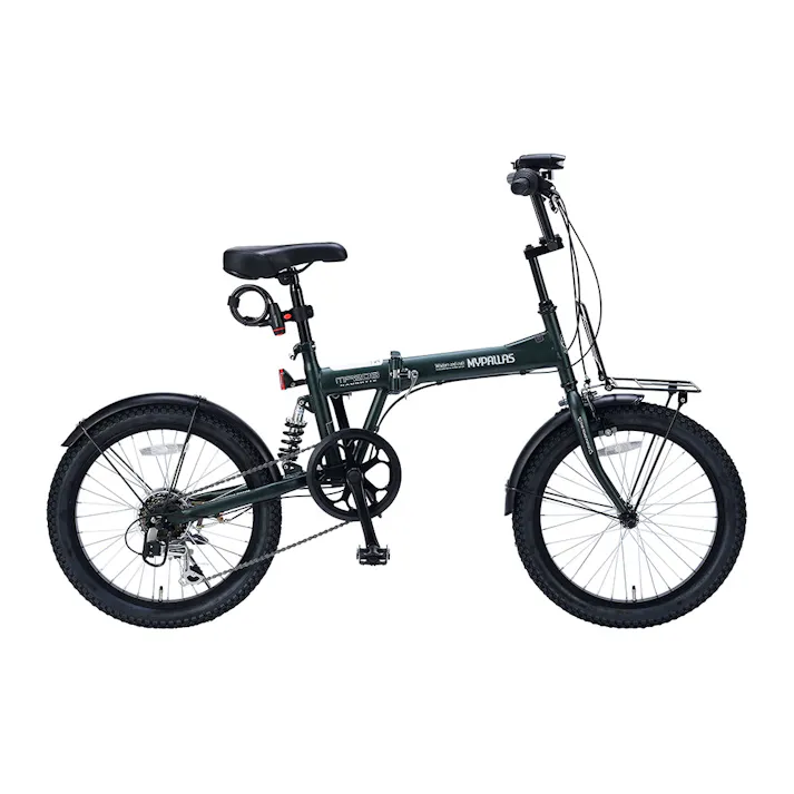 【自転車】折りたたみ自転車 セミファットバイク 20インチ 6段変速 グリーン