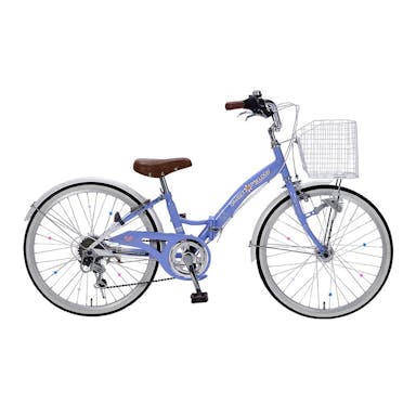 【自転車】《池商》 子供用自転車22・6SP・オートライト M-802F ラベンダーブルー(販売終了)