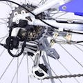 【自転車】《池商》 折畳ジュニアMTB24・6SP・CIデッキ M-824F ブルー