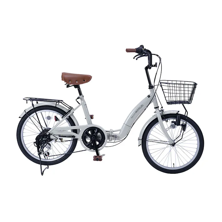 【自転車】マイパラス MYPALLAS 折畳自転車 MF203 EASILY 20・6SP グレージュ
