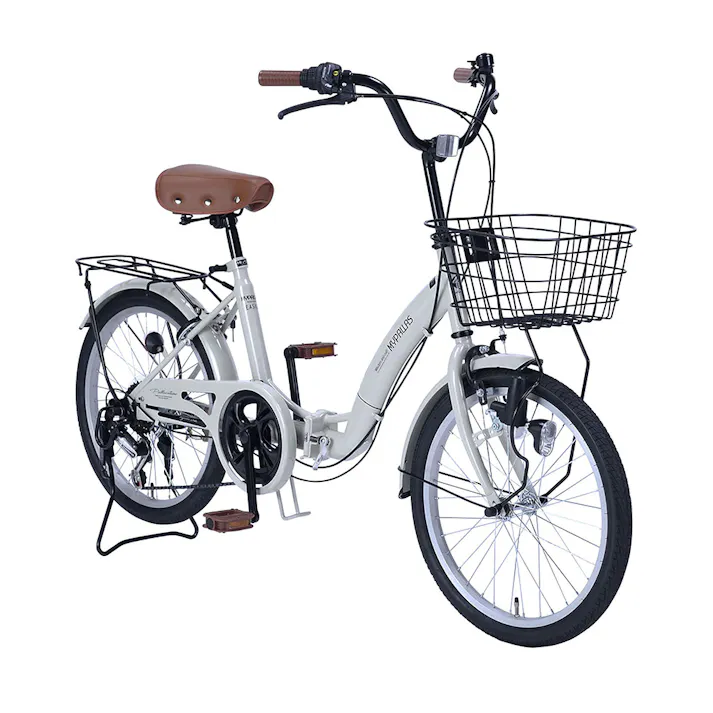 【自転車】マイパラス MYPALLAS 折畳自転車 MF203 EASILY 20・6SP グレージュ
