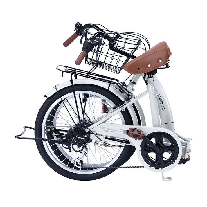 【自転車】マイパラス MYPALLAS 折畳自転車 MF203 EASILY 20・6SP グレージュ