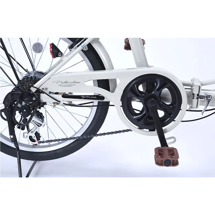 【自転車】マイパラス MYPALLAS 折畳自転車 MF203 EASILY 20・6SP グレージュ