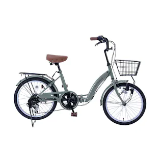 【自転車】マイパラス MYPALLAS 折畳自転車 MF203 EASILY 20・6SP リーフグリーン