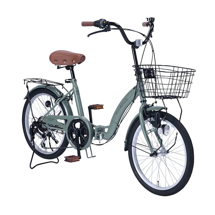 【自転車】マイパラス MYPALLAS 折畳自転車 MF203 EASILY 20・6SP リーフグリーン