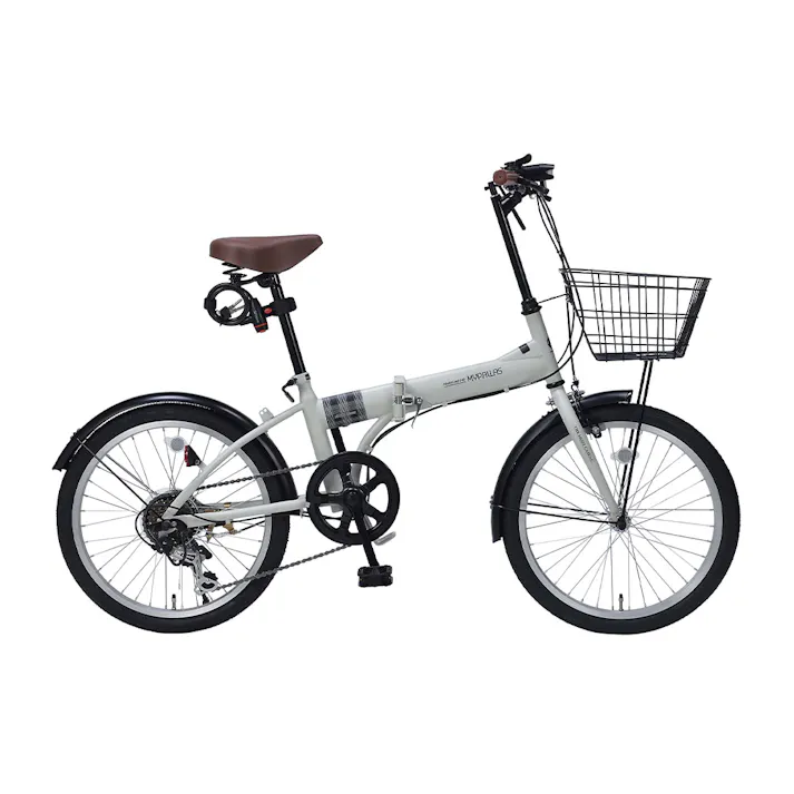 【自転車】折りたたみ自転車 20インチ 6段ギア MF205 アイスグレー