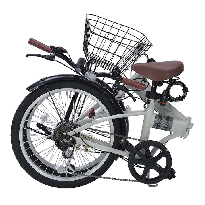 【自転車】折りたたみ自転車 20インチ 6段ギア MF205 アイスグレー