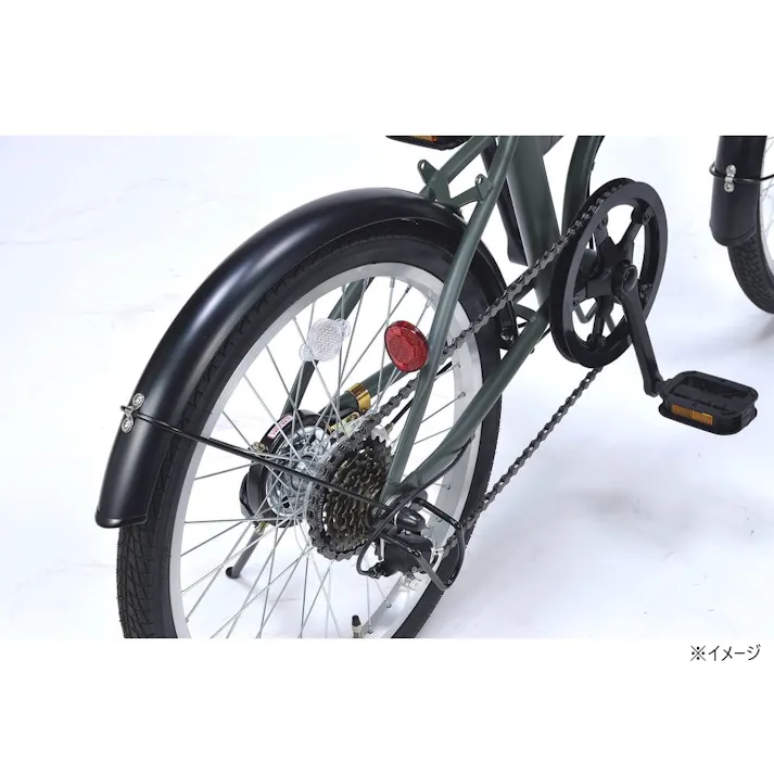【自転車】折りたたみ自転車 20インチ 6段ギア MF205 アイスグレー