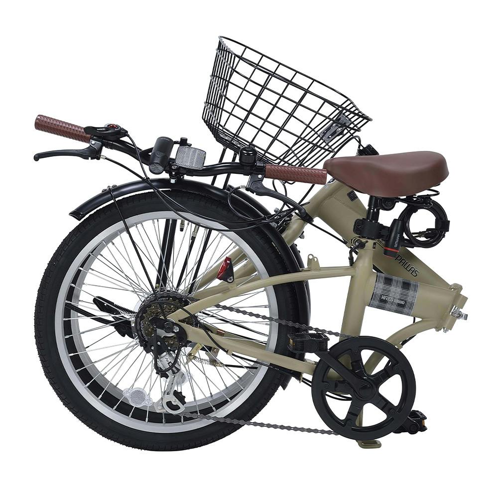 FXホッパー20型　6段変速　サンドベージュ イオンバイク ホッパー 20インチ 6段変速 折り畳み自転車 リアサス