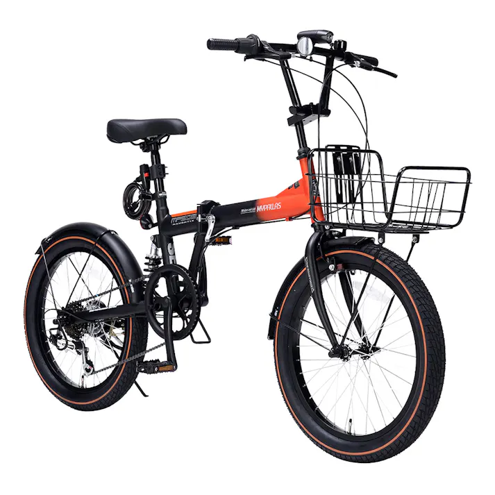 【自転車】マイパラス MYPALLAS MF208SE 折畳セミファット 20・6SP オレンジ/ブラック
