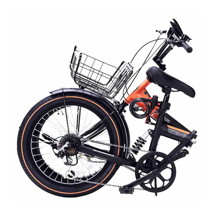 【自転車】マイパラス MYPALLAS MF208SE 折畳セミファット 20・6SP オレンジ/ブラック