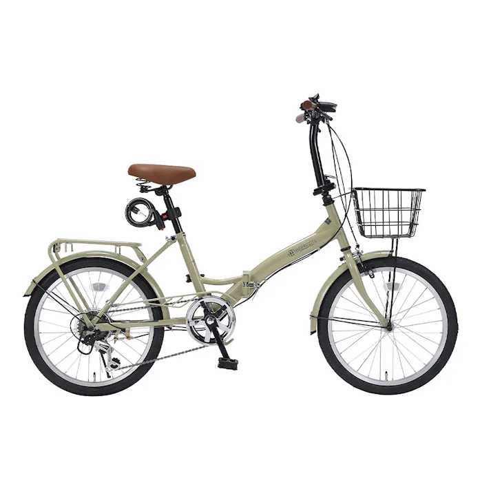 【自転車】折りたたみ自転車 20インチ 6段ギア MF209 カフェ