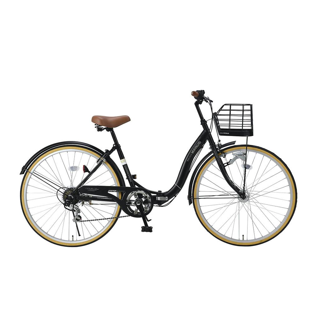 【自転車】MYPALLAS マイパラス MC509 PRIMEVERE 折畳シティ26・6SP マットブラック