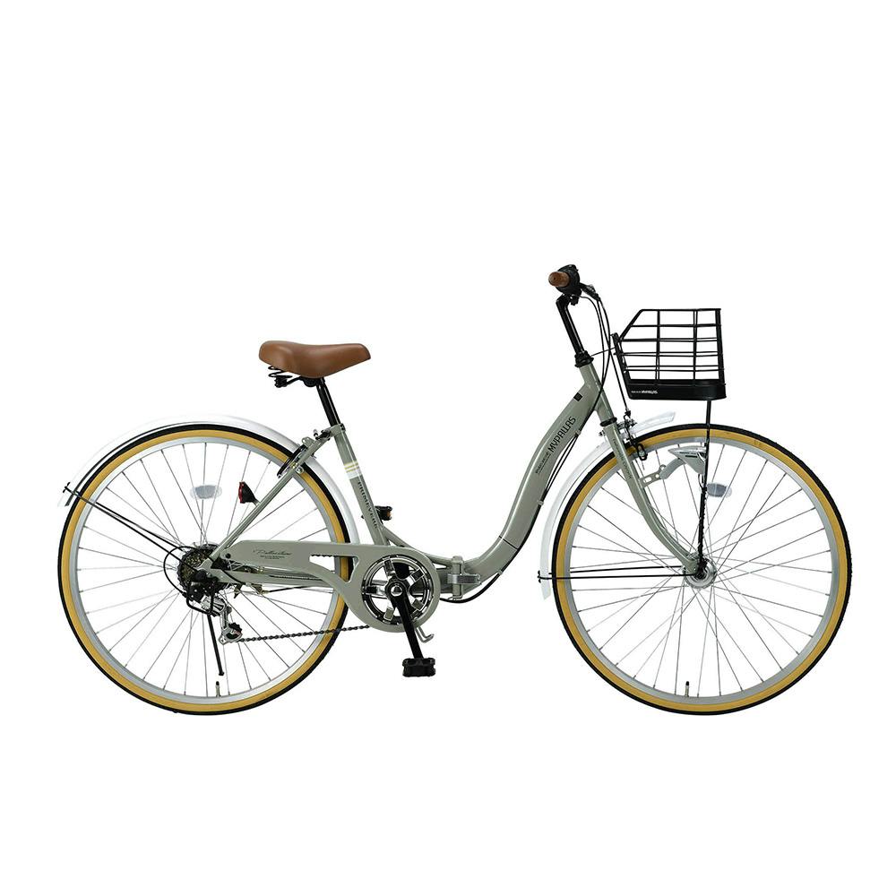 【自転車】MYPALLAS マイパラス MC509 PRIMEVERE 折畳シティ26・6SP アッシュヴェルデ