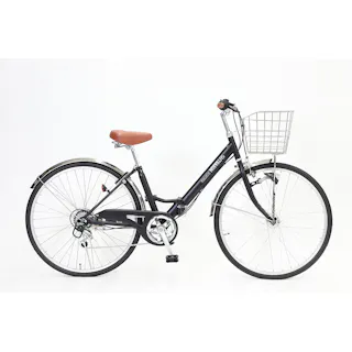 【自転車】折りたたみ自転車 BAAシティサイクル 26型 6SP ブラック