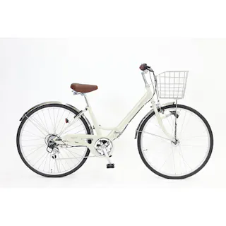 【自転車】折りたたみ自転車 BAAシティサイクル 26型 6SP ホワイト