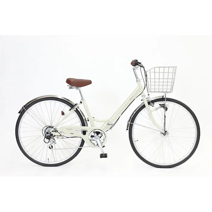 【自転車】折りたたみ自転車 BAAシティサイクル 26型 外装6段 6SP ホワイト