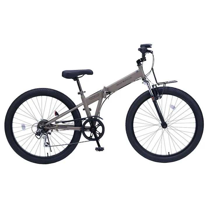 【自転車】マイパラス MYPALLAS 折畳セミファットバイク 26インチ 外装6段 モカブラウン