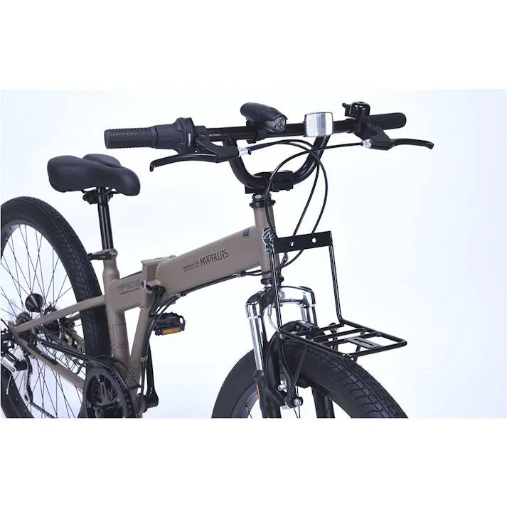 【自転車】マイパラス MYPALLAS 折畳セミファットバイク 26インチ 外装6段 モカブラウン