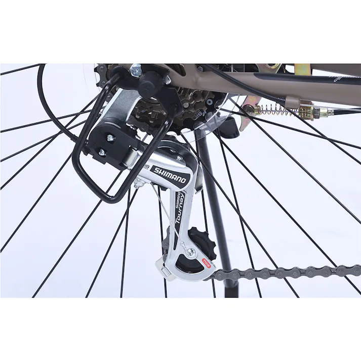 【自転車】マイパラス MYPALLAS 折畳セミファットバイク 26インチ 外装6段 モカブラウン
