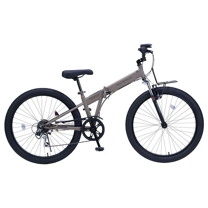 【自転車】マイパラス MYPALLAS 折畳セミファットバイク 26インチ 外装6段 モカブラウン