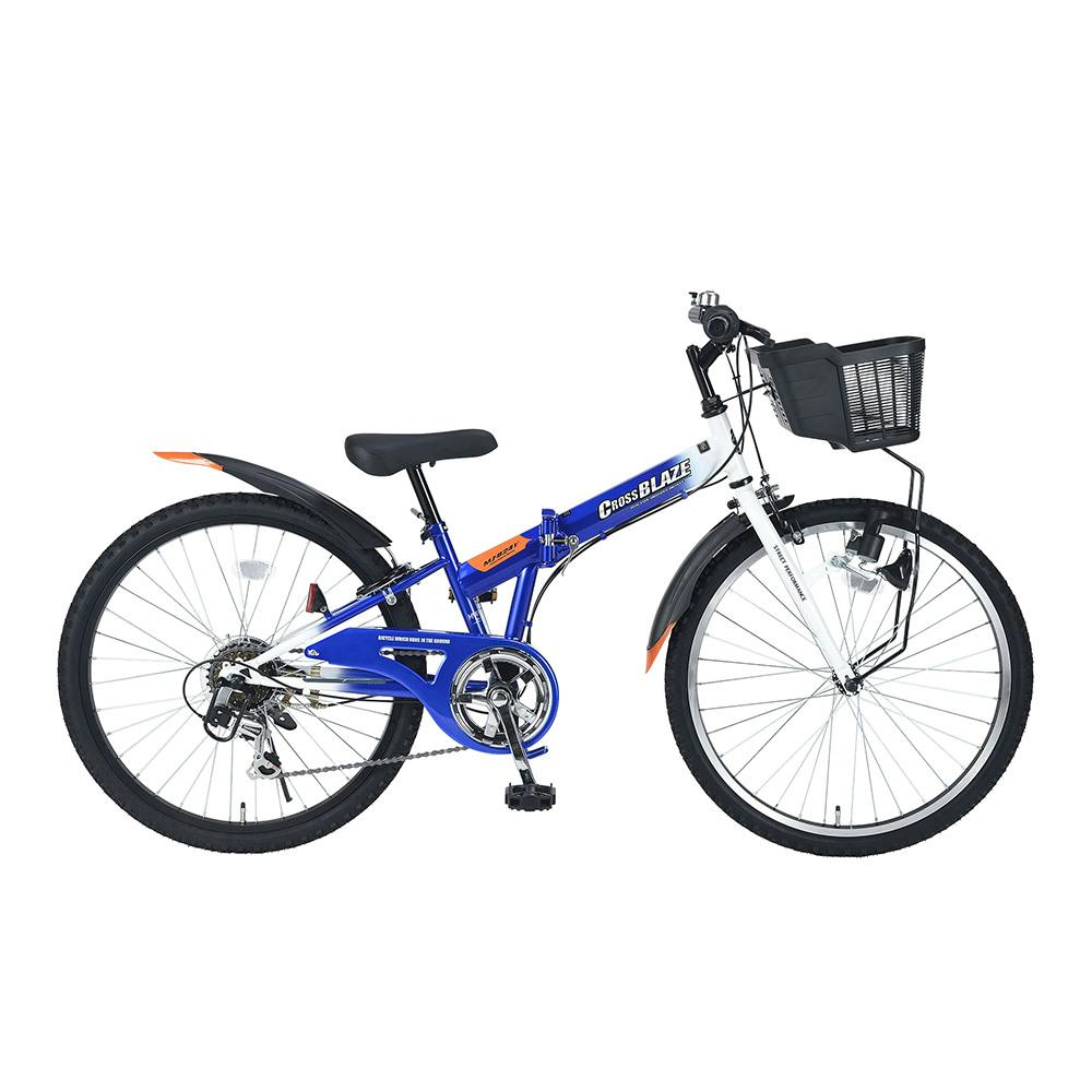 【自転車】マイパラス MYPALLAS 折畳ジュニア MTB24・6SP ブルー