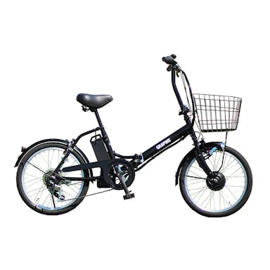 【自転車】《池商》電動アシスト自転車 20インチ GR-MAX GR-EFD206-BKBK ブラックブラック(販売終了)