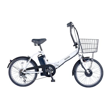 【自転車】《池商》電動アシスト自転車 20インチ GR-MAX GR-EFD206-WHBK ホワイトブラック(販売終了)