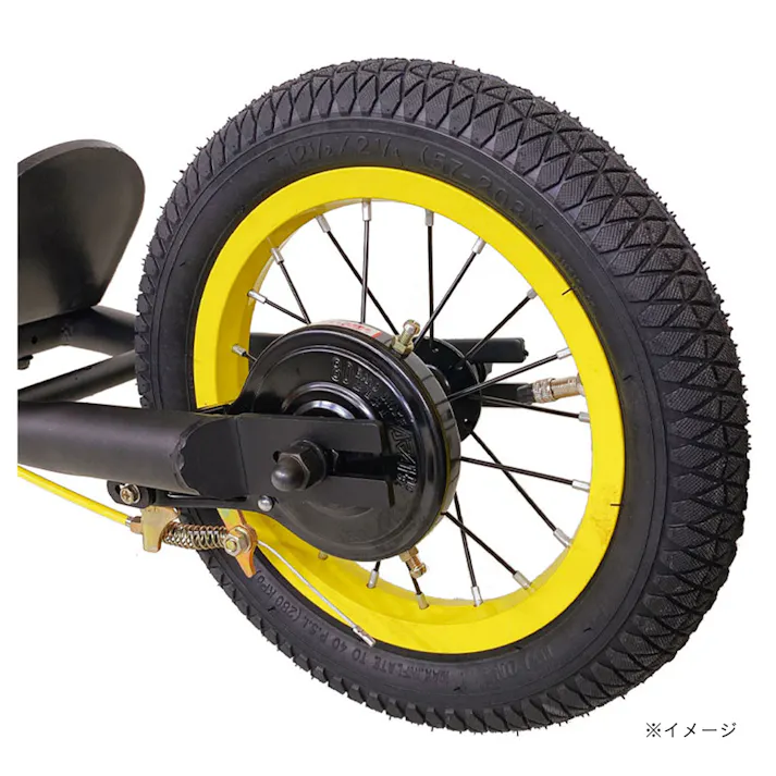 DEEPER 大型キックボード 12インチ ブレーキ付 ブラック×レッド D-KS1200-RD(販売終了)