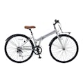 【自転車】《池商》折畳シティクロス マイパラス 27インチ 6段変速 グレイッシュパール