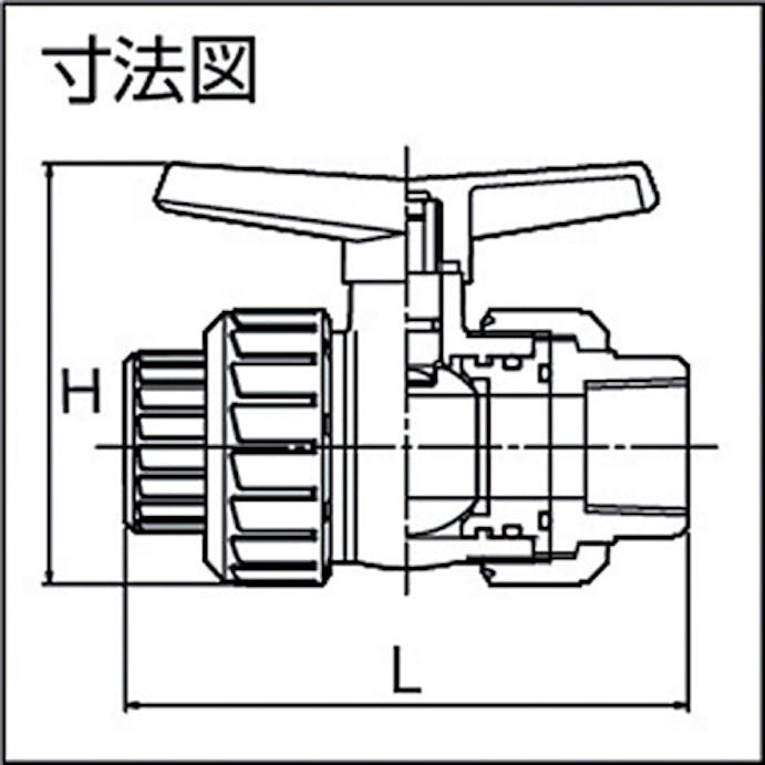 【CAINZ-DASH】積水化学工業 塩ビ製ボールバルブ　ねじ込み式　本体ＰＶＣ　ＯリングＥＰＤＭ　２５　長さ１３６ｍｍ×高さ１０１ｍｍ BV25NX【別送品】