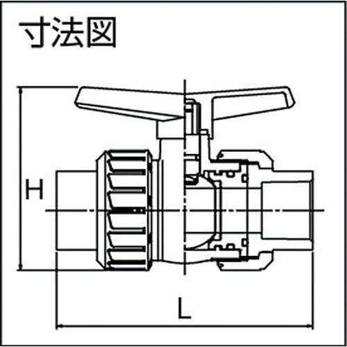 CAINZ-DASH】積水化学工業 ボールバルブ ＴＳ式 本体ＰＶＣ Ｏリング