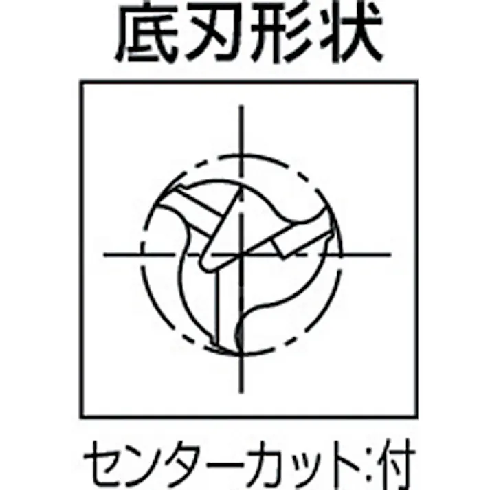 【CAINZ-DASH】ダイジェット工業 アルミ加工用ソリッドスクエアエンドミル(3枚刃・レギュラー刃長・ロングスリムシャンク) 12.0mm AL-SEES3120-LS【別送品】